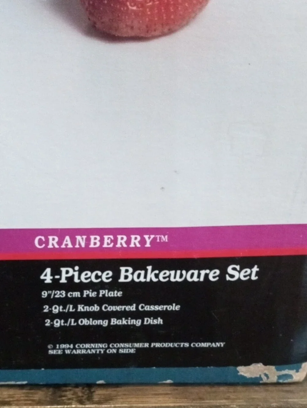 Vintage Pyrex Cranberry Pink Glass 4-Piece Bakeware Set NIB